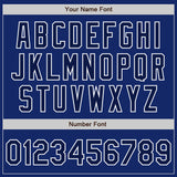 Custom Royal Navy-White Two-Button Unisex Softball Jersey