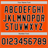 Custom Orange Black-White Two-Button Unisex Softball Jersey