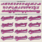 Custom Cream Light Blue Black-Pink Two-Button Unisex Softball Jersey
