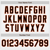 Custom White Black-Orange Two-Button Unisex Softball Jersey