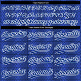 Custom Royal Royal-Navy 3D Pattern Two-Button Unisex Softball Jersey