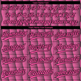 Custom Pink Pink-Black 3D Pattern Two-Button Unisex Softball Jersey