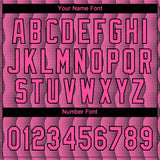 Custom Pink Pink-Black 3D Pattern Two-Button Unisex Softball Jersey