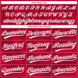 Custom Red White 3D Pattern Two-Button Unisex Softball Jersey