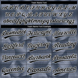 Custom Steel Gray Black-White 3D Pattern Two-Button Unisex Softball Jersey