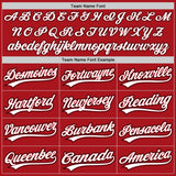 Custom Red White-Black Two-Button Unisex Softball Jersey