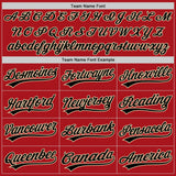 Custom Red Black-City Cream Two-Button Unisex Softball Jersey