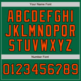 Custom Kelly Green Orange-Black Two-Button Unisex Softball Jersey