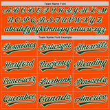 Custom Orange Green-White Two-Button Unisex Softball Jersey
