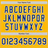 Custom Gold Royal-White Two-Button Unisex Softball Jersey