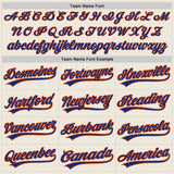 Custom Cream Royal-Orange Two-Button Unisex Softball Jersey