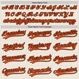 Custom Cream Orange-Black Two-Button Unisex Softball Jersey