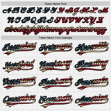 Custom White Vintage USA Flag-Black Two-Button Unisex Softball Jersey