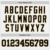 Custom White Black-Old Gold Two-Button Unisex Softball Jersey