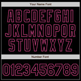 Custom Black Steel Gray Splash Ink Pink Authentic Baseball Jersey