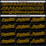 Custom Black Steel Gray Splash Ink Gold Authentic Baseball Jersey