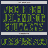 Custom Navy Steel Gray Splash Ink Neon Green Authentic Baseball Jersey