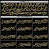 Custom White-Black Vegas Gold Authentic Split Fashion Baseball Jersey