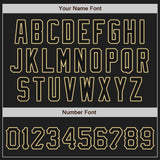 Custom White-Black Vegas Gold Authentic Split Fashion Baseball Jersey