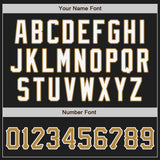 Custom Black Old Gold-Gray Authentic Split Fashion Baseball Jersey