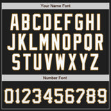 Custom Black White-Orange Authentic Split Fashion Baseball Jersey