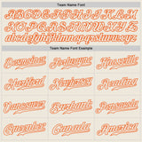 Custom Black Cream-Orange Authentic Split Fashion Baseball Jersey
