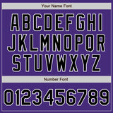 Custom Purple Black-Yellow Authentic Split Fashion Baseball Jersey