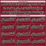 Custom Crimson Black-Cream Authentic Split Fashion Baseball Jersey