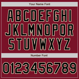 Custom Crimson Black-Cream Authentic Split Fashion Baseball Jersey