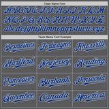 Custom Steel Gray Royal-Gray Authentic Baseball Jersey