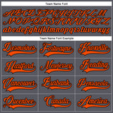 Custom Steel Gray Orange-Black Hockey Lace Neck Jersey