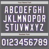 Custom Steel Gray White-Purple Authentic Baseball Jersey