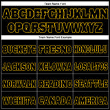 Custom Black Black-Gold Fleece Jogger Sweatpants