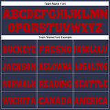 Custom Navy Red Fleece Jogger Sweatpants