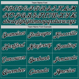 Custom Teal Black-White Performance T-Shirt