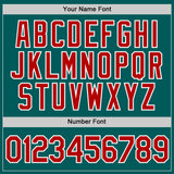 Custom Teal Red-White Performance T-Shirt