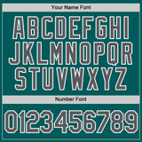Custom Teal Steel Gray-White Performance T-Shirt