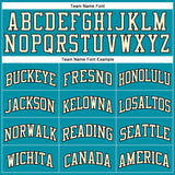 Custom Teal Black-Cream Authentic Throwback Basketball Jersey