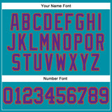 Custom Teal Purple-Orange Authentic Throwback Basketball Jersey
