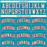 Custom Teal White-Red Authentic Throwback Basketball Jersey
