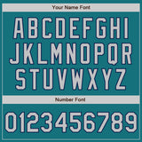 Custom Teal Gray-Navy Authentic Baseball Jersey