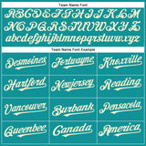 Custom Teal Cream Authentic Baseball Jersey