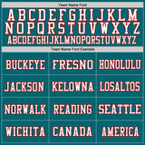 Custom Teal White-Red Mesh Authentic Football Jersey