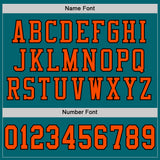 Custom Teal Orange-Black Mesh Authentic Football Jersey