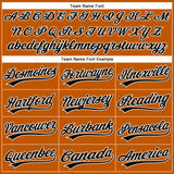Custom Texas Orange Black-White Authentic Baseball Jersey