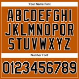 Custom Texas Orange Black-White Authentic Baseball Jersey