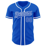 Custom Thunder Blue White Authentic Baseball Jersey