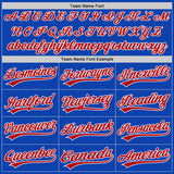 Custom Thunder Blue Red-White Authentic Baseball Jersey