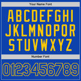 Custom Thunder Blue Yellow Authentic Baseball Jersey
