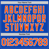 Custom Thunder Blue Orange-White Authentic Baseball Jersey